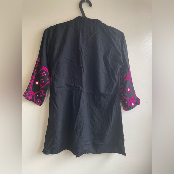 Embroidered Black Tops/Fotua - Picture 3 of 4